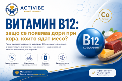Недостиг на витамин B12: защо се появява дори при хора, които ядат месо?