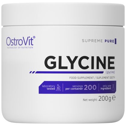 OstroVit Glycine Powder | Глицин на прах| 200 грама, 200 Дози 
