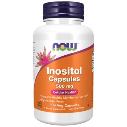 NOW Foods Inositol 500 mg | Инозитол (Витамин B8) | 100 капсули 