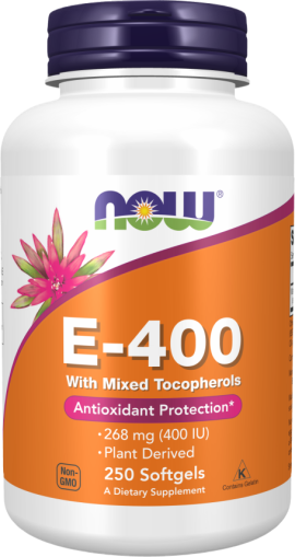 NOW Foods Vitamin E-400 IU MT | Витамин Е 400 МЕ | 100 Гел Капсули 