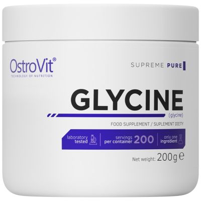 OstroVit Glycine Powder | Глицин на прах| 200 грама, 200 Дози