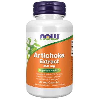 NOW Foods Artichoke Extract 450 mg | Екстракт от Артишок 450 мг | 90 капсули, 90 дози 