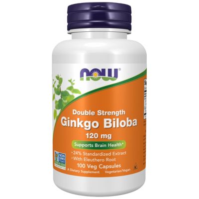 NOW Foods Ginkgo Biloba 120 mg Double Strength | Гинко Билоба | 50 капсули