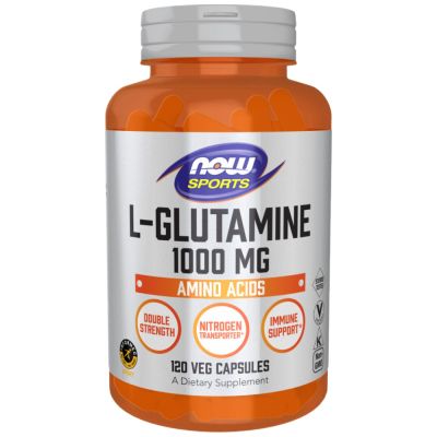 NOW Foods L-Glutamine 1000 mg | Л-Глутамин за Възстановяване и Мускули | 120 капсули