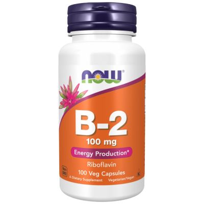NOW Foods Vitamin B2 / Riboflavin 100 mg | Витамин Б2 (Рибофлавин) 100 мг | 100 капсули