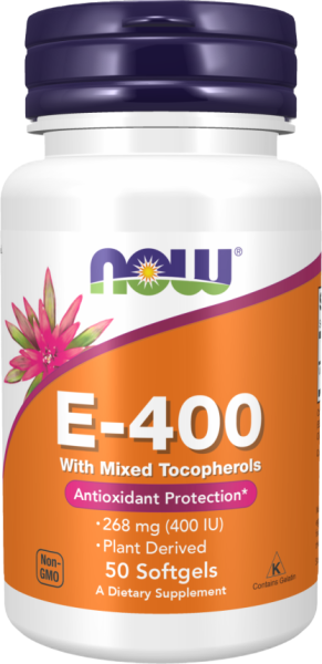 NOW Foods Vitamin E-400 IU MT | Витамин Е 400 МЕ | 100 Гел Капсули 