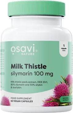 Osavi Milk Thistle Silymarin 100 mg | Силимарин и Бял Трън | 60 капсули 