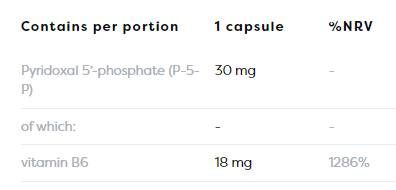 Osavi Vitamin B6 P5P 30 mg | Активен Витамин Б6 Пиридоксал-5-Фосфат | 60 капсули етикет 